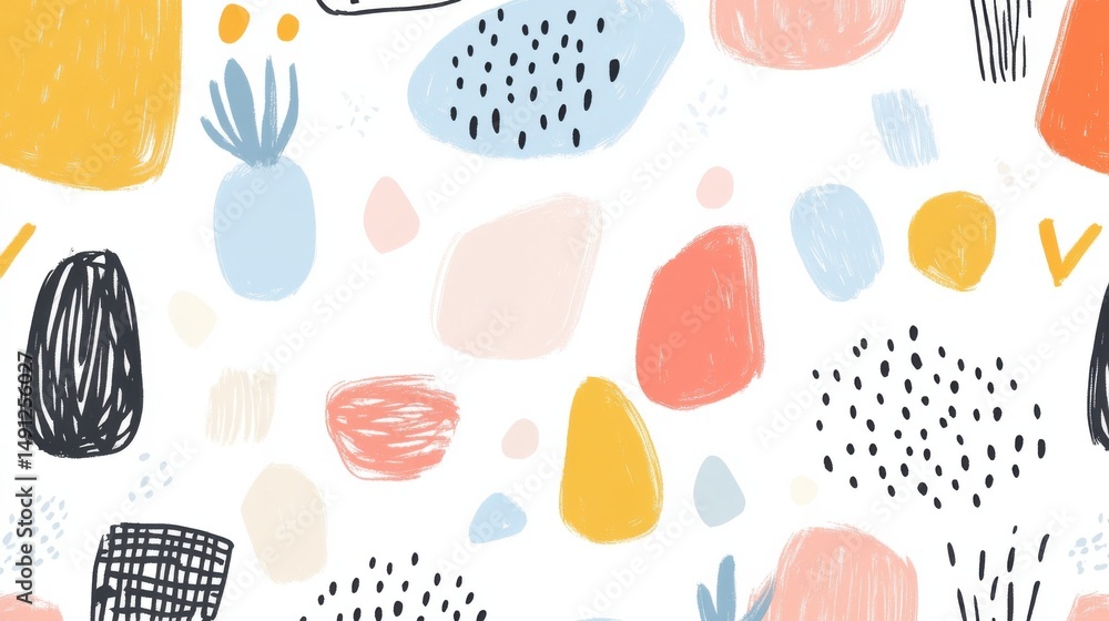 Poster colorful abstract pattern design with geometric shapes and textures