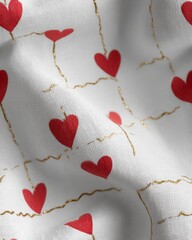 Minimalist Valentine's Day Background – Hearts, Sparkles, and Abstract Lines