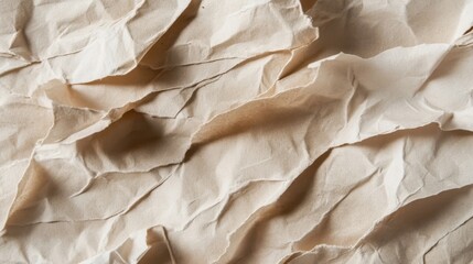 Obraz premium Crumpled Texture of Brown Wrinkled Paper for Creative Backgrounds