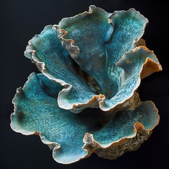 Teal Floral Art Piece