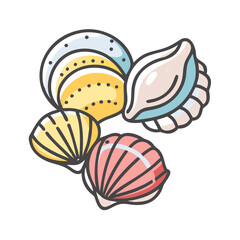 seashells icon, seashells vector illustration-simple illustration of seashells, perfect for seashells logos and icons