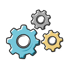 settings gears cogs icon, settings gears cogs vector illustration-simple illustration of settings gears cogs, perfect for settings gears cogs logos and icons
