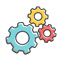 settings gears cogs icon, settings gears cogs vector illustration-simple illustration of settings gears cogs, perfect for settings gears cogs logos and icons