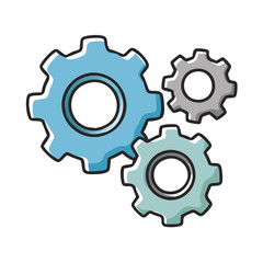 settings gears cogs icon, settings gears cogs vector illustration-simple illustration of settings gears cogs, perfect for settings gears cogs logos and icons