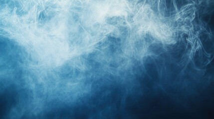 Obraz premium Serene Blue Smoke Background with Soft Flowing Patterns and Texture