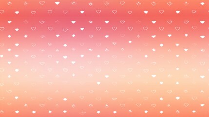 Modern romantic seamless design featuring soft heart shapes and smooth color transition