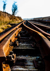 railway tracks in the countryside