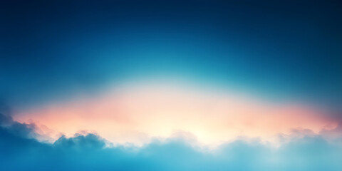 Obraz premium Sky above clouds abstract dreamy gradient background aesthetic visuals atmospheric blue hues romantic soft light serene peaceful imagery