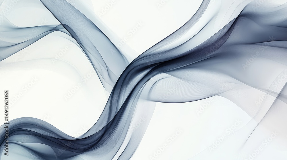 Poster the elegant and modern abstract ink cloud design in grayscale is ideal for use in backgrounds or var
