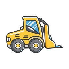 skid track loader icon, skid track loader vector illustration-simple illustration of skid track loader, perfect for skid track loader logos and icons