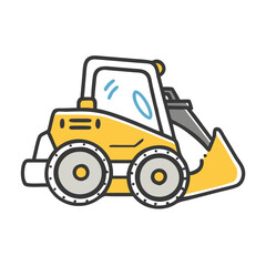 skid track loader icon, skid track loader vector illustration-simple illustration of skid track loader, perfect for skid track loader logos and icons