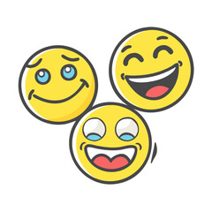 smileys emoji icon, smileys emoji vector illustration-simple illustration of smileys emoji, perfect for smileys emoji logos and icons