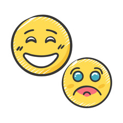 Fototapeta premium smileys emoji icon, smileys emoji vector illustration-simple illustration of smileys emoji, perfect for smileys emoji logos and icons