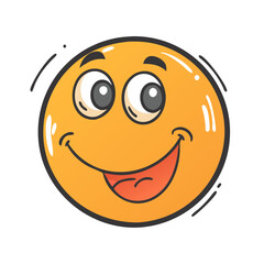 smiling ball icon, smiling ball vector illustration-simple illustration of smiling ball, perfect for smiling ball logos and icons