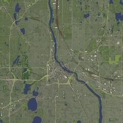 3D illustration of city and urban in Minneapolis Minneapolis USA