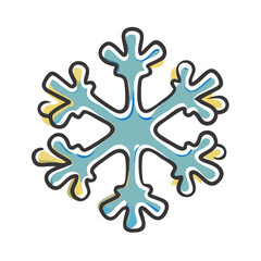 snowflake icon, snowflake vector illustration-simple illustration of snowflake, perfect for snowflake logos and icons