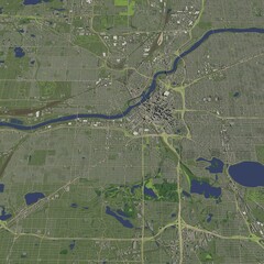 3D illustration of city and urban in Minneapolis Minneapolis USA
