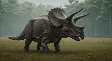 Obraz premium Triceratops in 3D realistic style