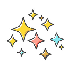 sparkle lights stars icon, sparkle lights stars vector illustration-simple illustration of sparkle lights stars, perfect for sparkle lights stars logos and icons
