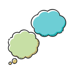 speech and thought bubbles icon, speech and thought bubbles vector illustration-simple illustration of speech and thought bubbles, perfect for speech and thought bubbles logos and icons