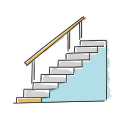 stairs icon, stairs vector illustration-simple illustration of stairs, perfect for stairs logos and icons