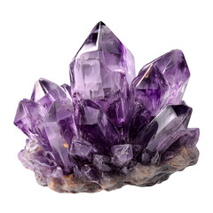 Fototapeta premium Amethyst Crystal Cluster Deep Purple Gemstone Mineral Specimen,