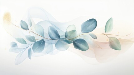 Obraz premium Delicate Eucalyptus Branches in Soft Pastel Hues