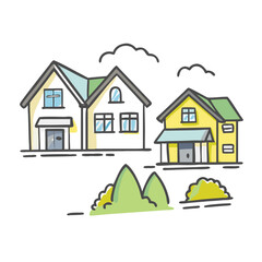 suburban homes icon, suburban homes vector illustration-simple illustration of suburban homes, perfect for suburban homes logos and icons