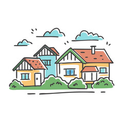 suburban homes icon, suburban homes vector illustration-simple illustration of suburban homes, perfect for suburban homes logos and icons