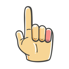 symbol of finger up icon, symbol of finger up vector illustration-simple illustration of symbol of finger up, perfect for symbol of finger up logos and icons