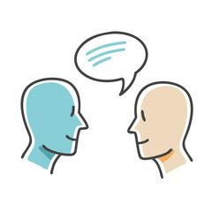talking icon, talking vector illustration-simple illustration of talking, perfect for talking logos and icons