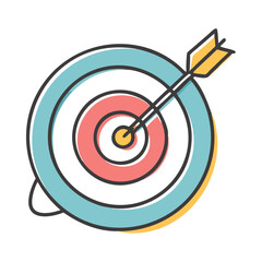target bullseye icon, target bullseye vector illustration-simple illustration of target bullseye, perfect for target bullseye logos and icons