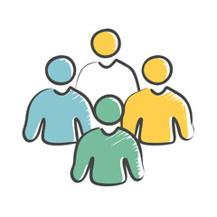 team icon, team vector illustration-simple illustration of team, perfect for team logos and icons