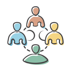 team icon, team vector illustration-simple illustration of team, perfect for team logos and icons