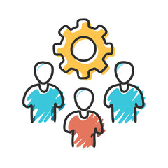 team management icon, team management vector illustration-simple illustration of team management, perfect for team management logos and icons
