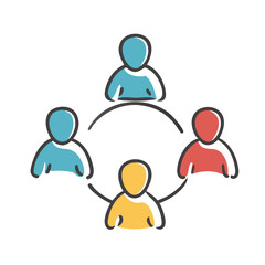 team icon, team vector illustration-simple illustration of team, perfect for team logos and icons