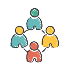 team icon, team vector illustration-simple illustration of team, perfect for team logos and icons