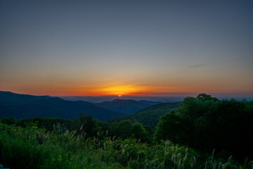 Daybreak over Shenandoah Valley and Mountains