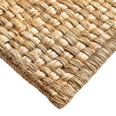 Contemporary Eco Straw Mat Featuring a Refined Wove Isolated on Transparent Background