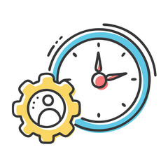 time managemen icon, time managemen vector illustration-simple illustration of time managemen, perfect for time managemen logos and icons