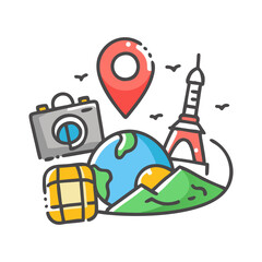 tourism icon, tourism vector illustration-simple illustration of tourism, perfect for tourism logos and icons