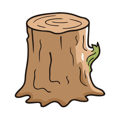 tree trunk icon, tree trunk vector illustration-simple illustration of tree trunk, perfect for tree trunk logos and icons