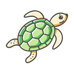 turtle icon, turtle vector illustration-simple illustration of turtle, perfect for turtle logos and icons