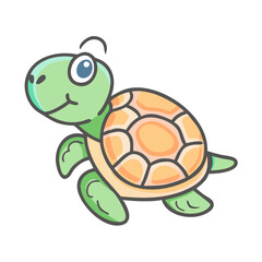 turtle icon, turtle vector illustration-simple illustration of turtle, perfect for turtle logos and icons