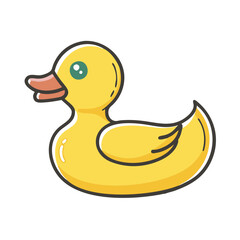 ubber duck icon, ubber duck vector illustration-simple illustration of ubber duck, perfect for ubber duck logos and icons