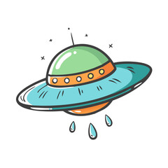 ufo spaceship icon, ufo spaceship vector illustration-simple illustration of ufo spaceship, perfect for ufo spaceship logos and icons