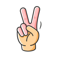 victory sign icon, victory sign vector illustration-simple illustration of victory sign, perfect for victory sign logos and icons