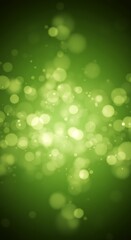Emerald Light: Shimmering Bokeh Dreamscape