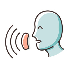 voice icon, voice vector illustration-simple illustration of voice, perfect for voice logos and icons
