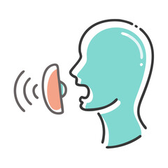 voice icon, voice vector illustration-simple illustration of voice, perfect for voice logos and icons